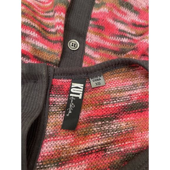 Kut from the Kloth Pink Sweater Knit Button Up Long Sleeve Size XS - Picture 5 of 5